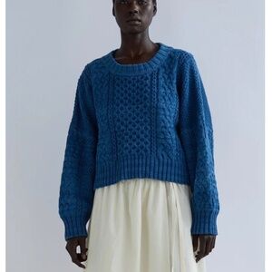 Shaina Mote Fisherman Sweater Indigo xs/s